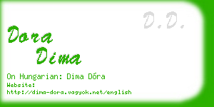 dora dima business card