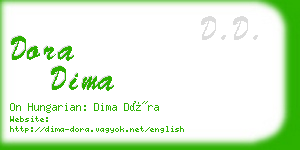 dora dima business card